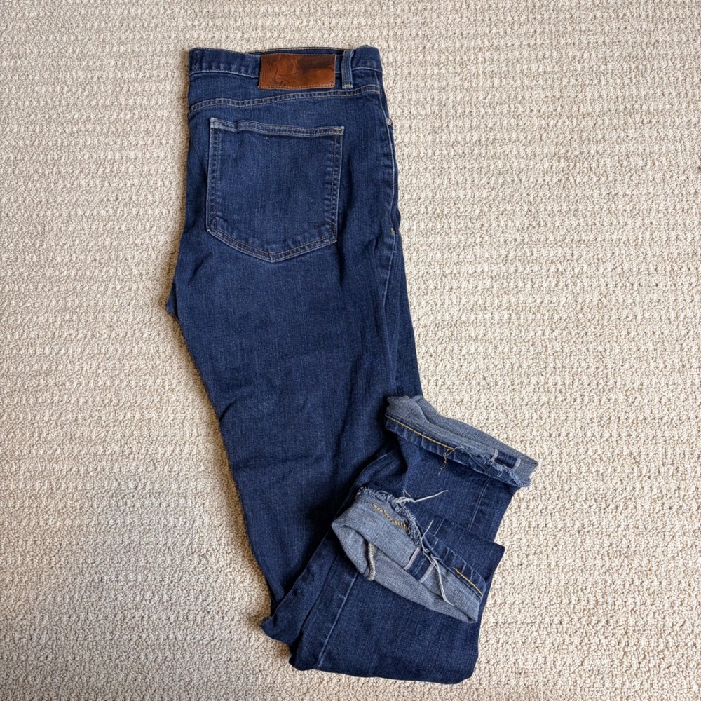 Naked & Famous Stacked Guy Deep Indigo Stretch Selvedge Jeans Blue 38 (36x30)